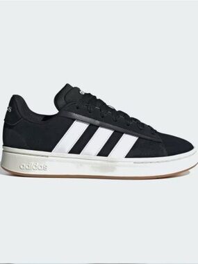adidas Men’s Grand Court Alpha Sneakers - Core Black/Cloud White/Gum Size 12